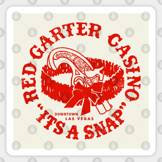 Retro Vintage the Red Garter Casino Downtown Las Vegas Sticker by StudioPM71